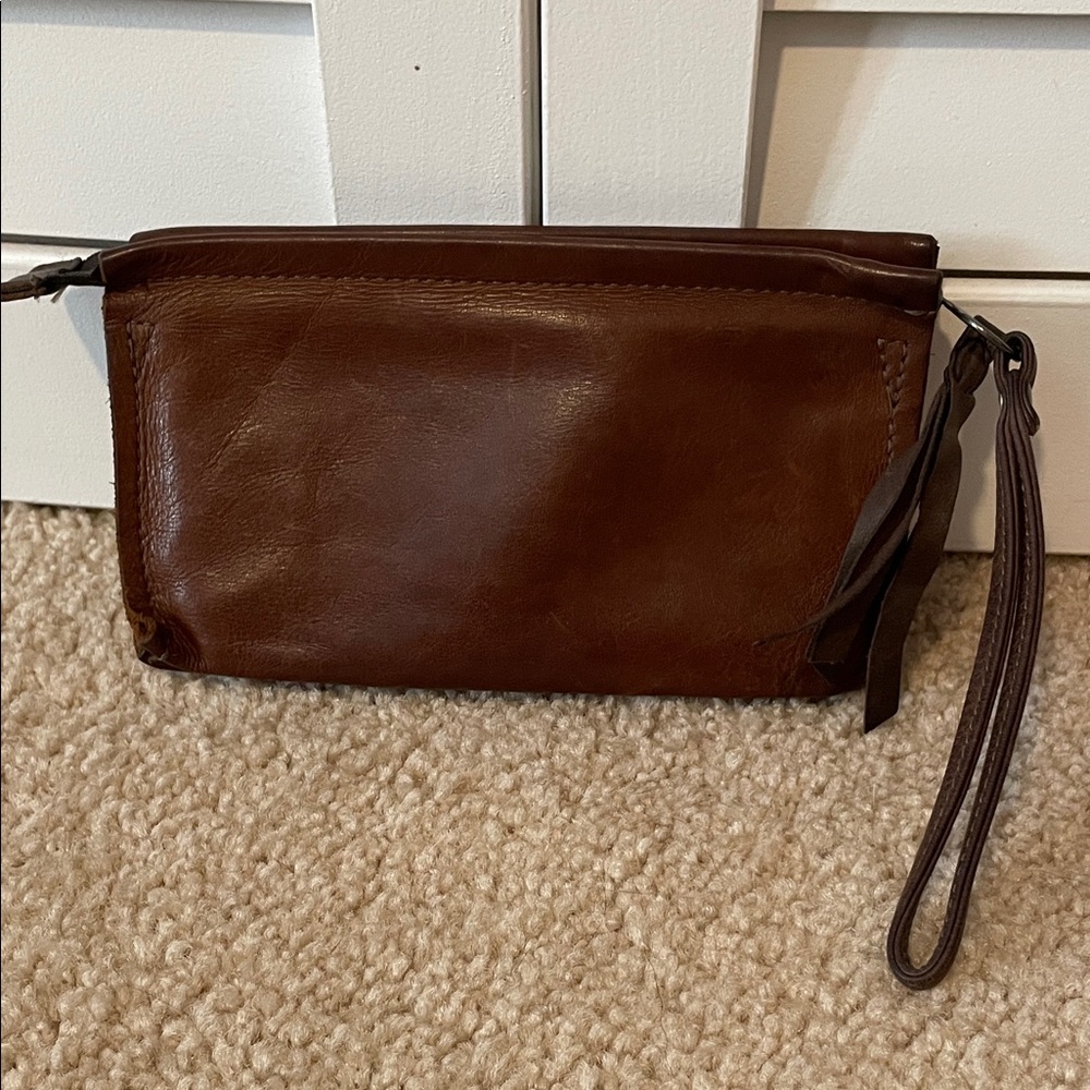 Rough & Tumble Saddle Brown Leather Clutch Wristlet EDC Wallet - Picture 3 of 6